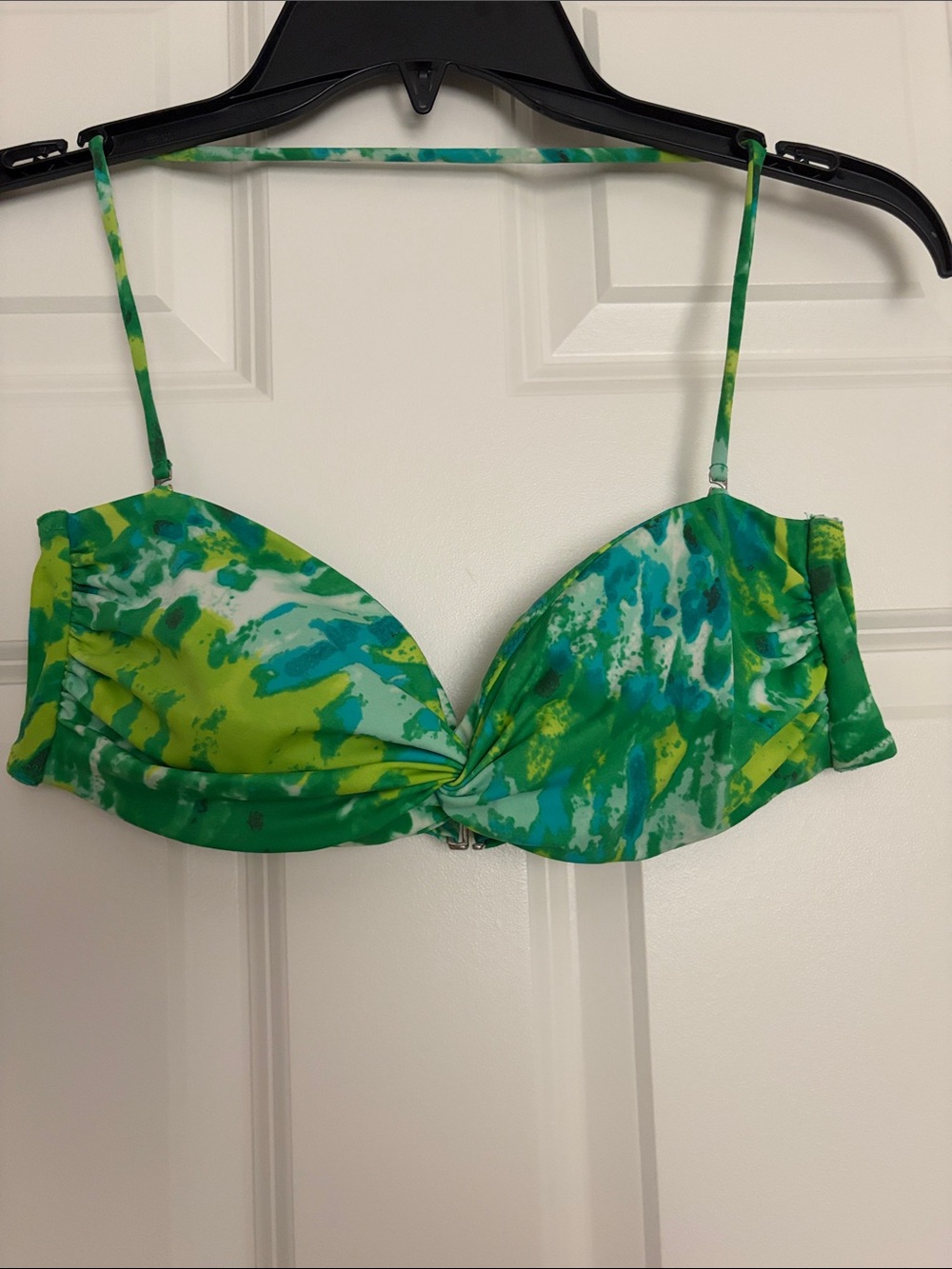 Victoria's Secret Green & Teal Printed Bikini Top